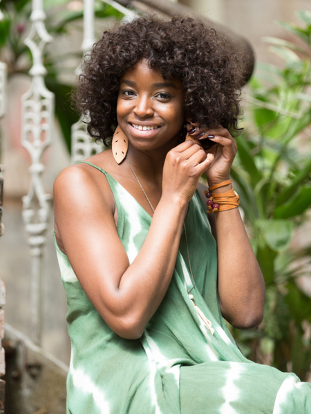 Feather Earrings, Sand