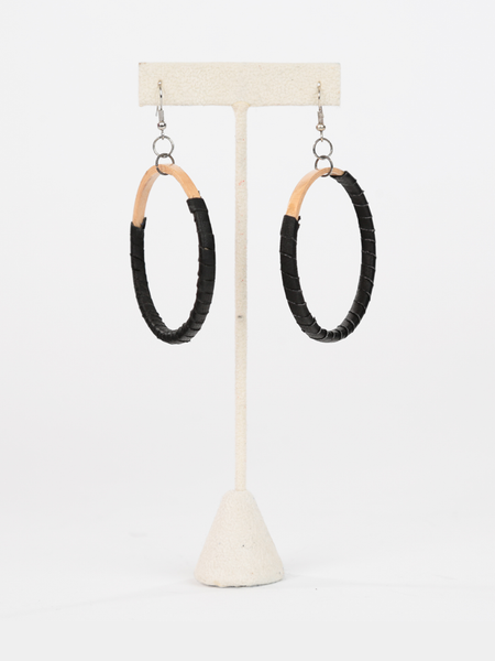 Hispaniola Hoop Earrings, Asphalt