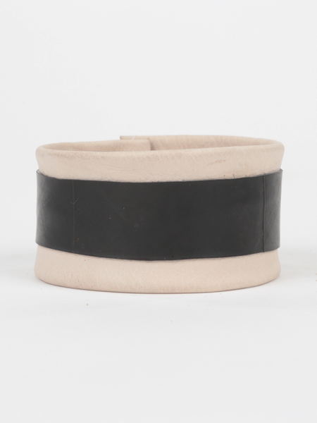Leather and Tire cuff, Sand